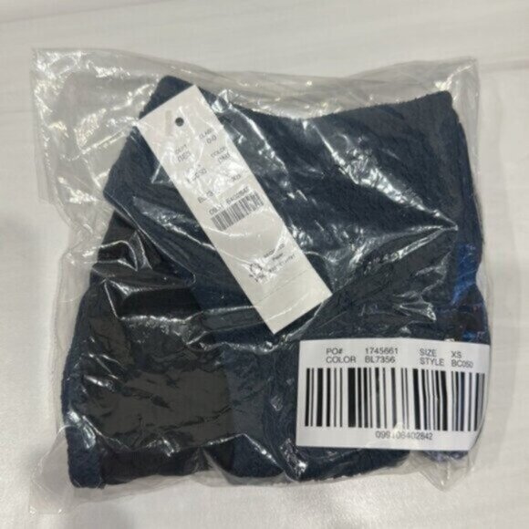 NWT J.Crew Women's Blue Textured Curved-Waist Cheeky Bikini Bottom Size XS - Picture 3 of 4